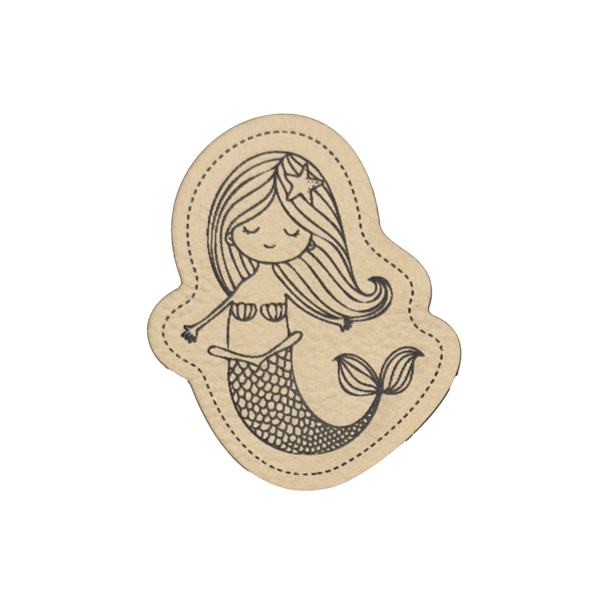 artificial leather label "Mermaid"