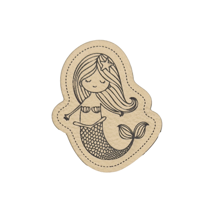 artificial leather label "Mermaid"