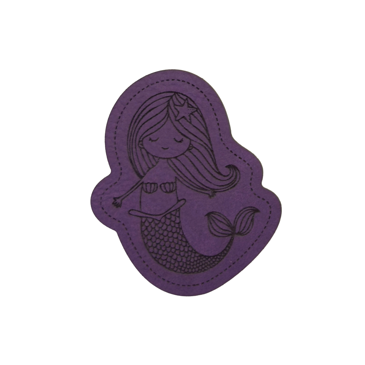 artificial leather label "Mermaid"