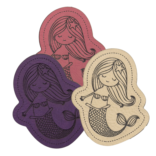 artificial leather label "Mermaid"