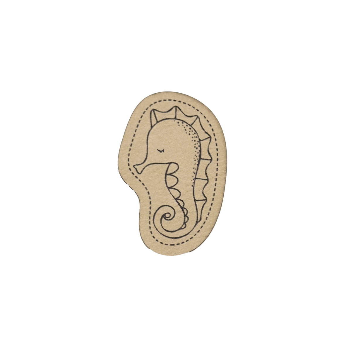 artificial leather label "Seahorse"