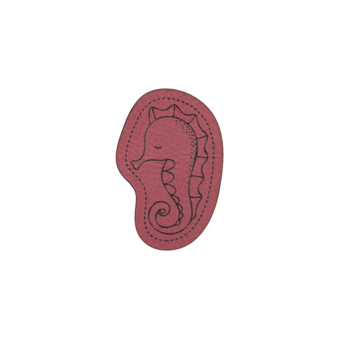 artificial leather label "little seahorse"