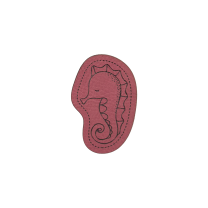 artificial leather label "little seahorse"