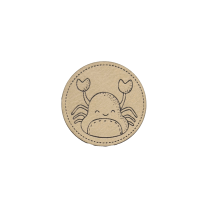 artificial leather label "Little Crab"