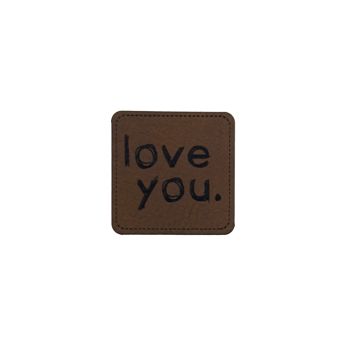 Kunstlederlabel "love you"