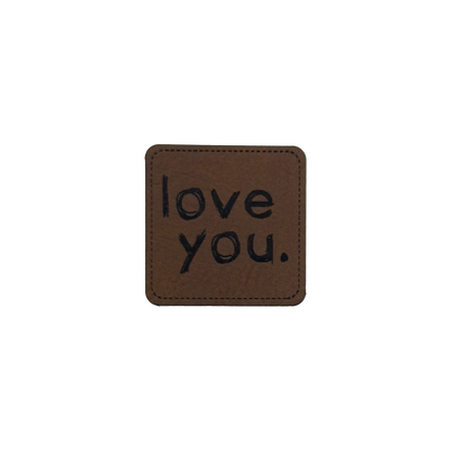 Kunstlederlabel "love you"