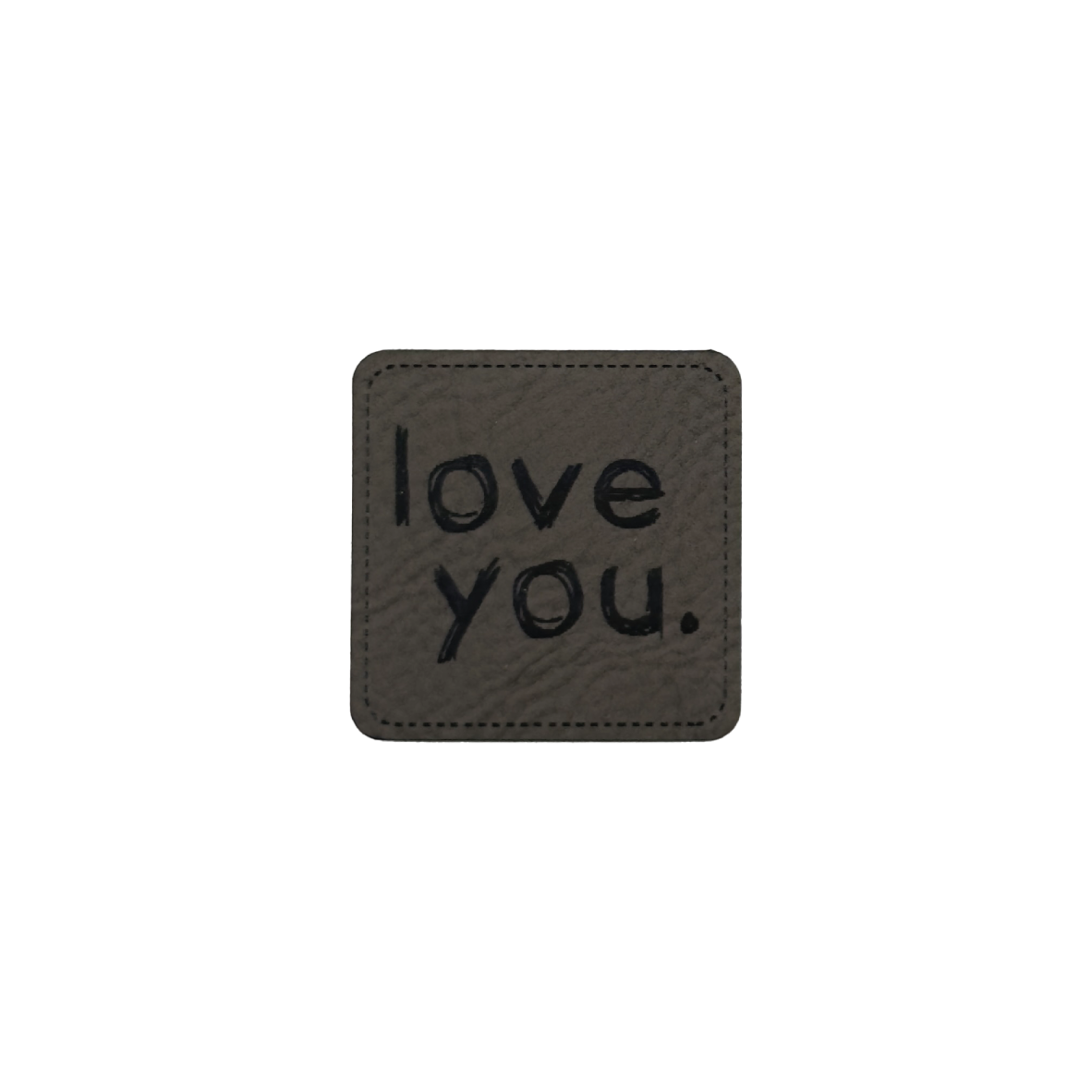 Kunstlederlabel "love you"