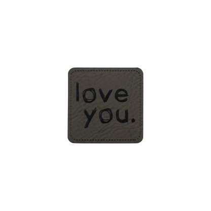 Kunstlederlabel "love you"