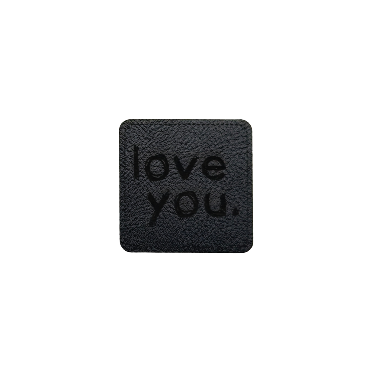 Kunstlederlabel "love you"