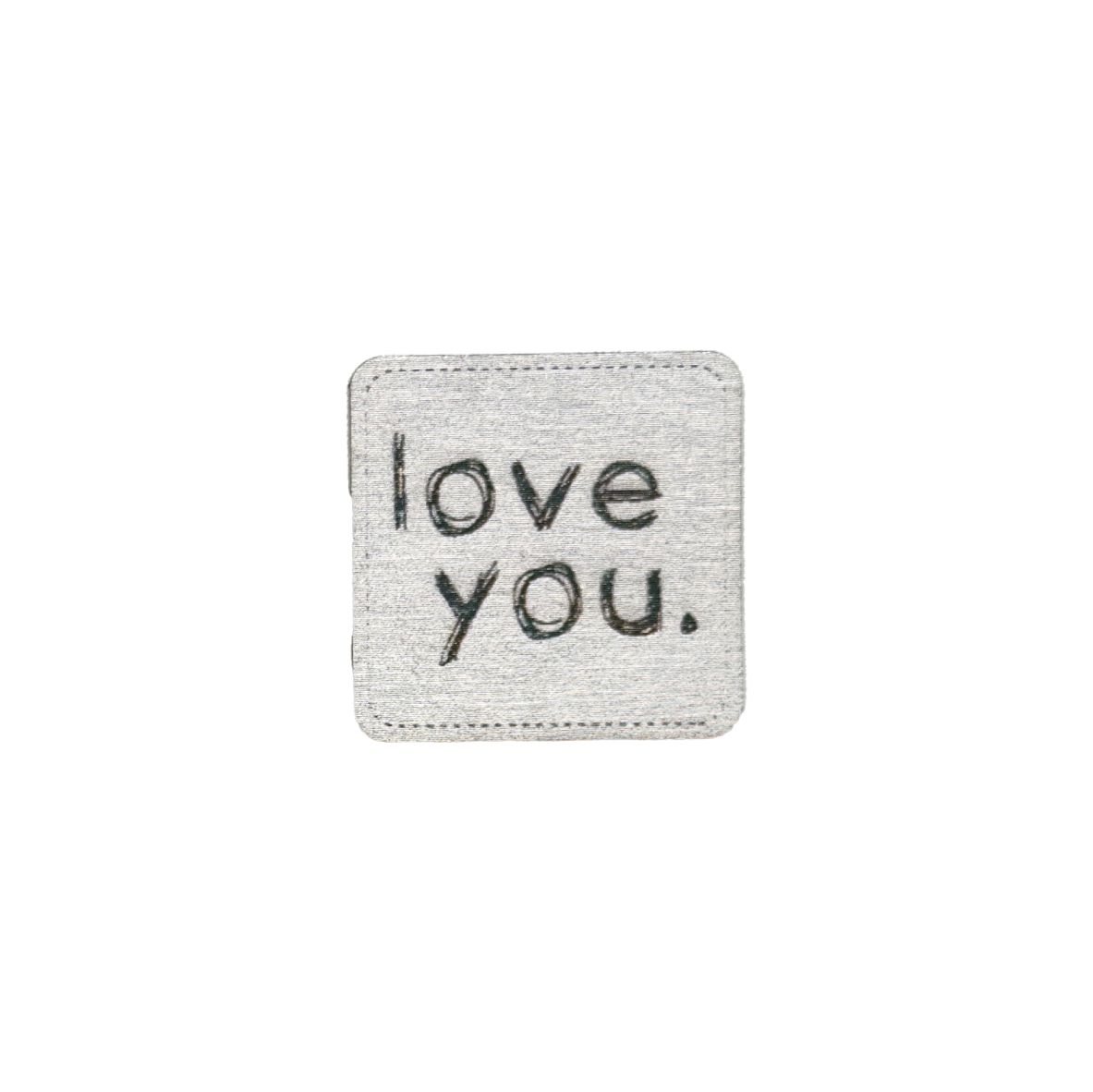 Kunstlederlabel "love you"