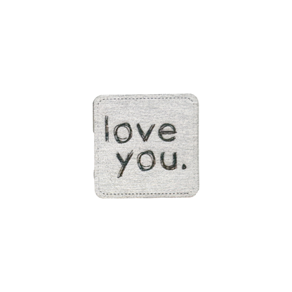 Kunstlederlabel "love you"