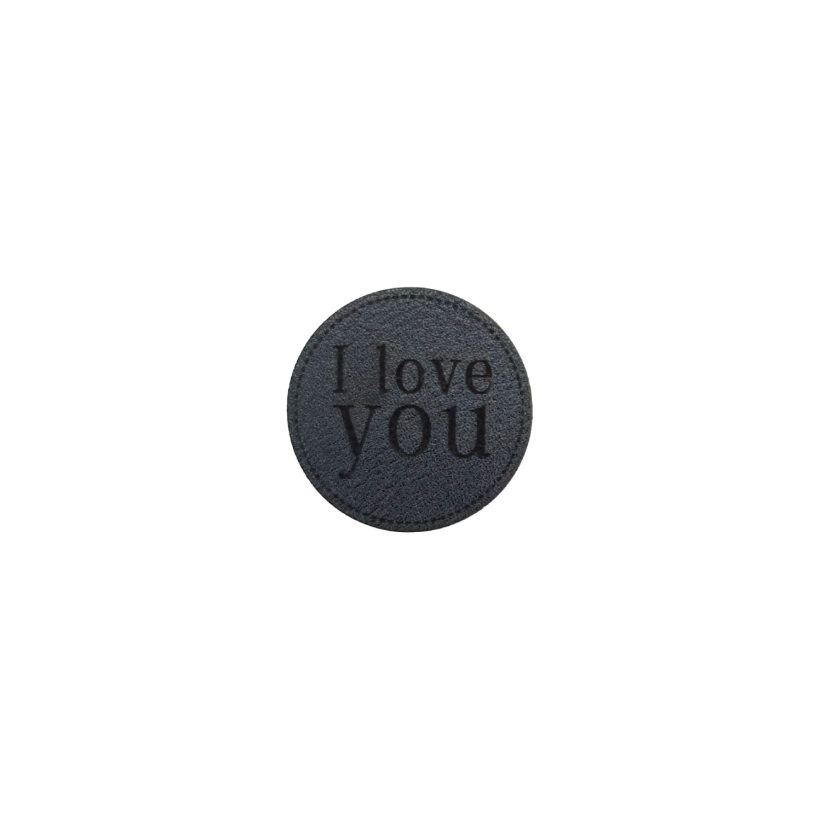 Kunstlederlabel "I love you"