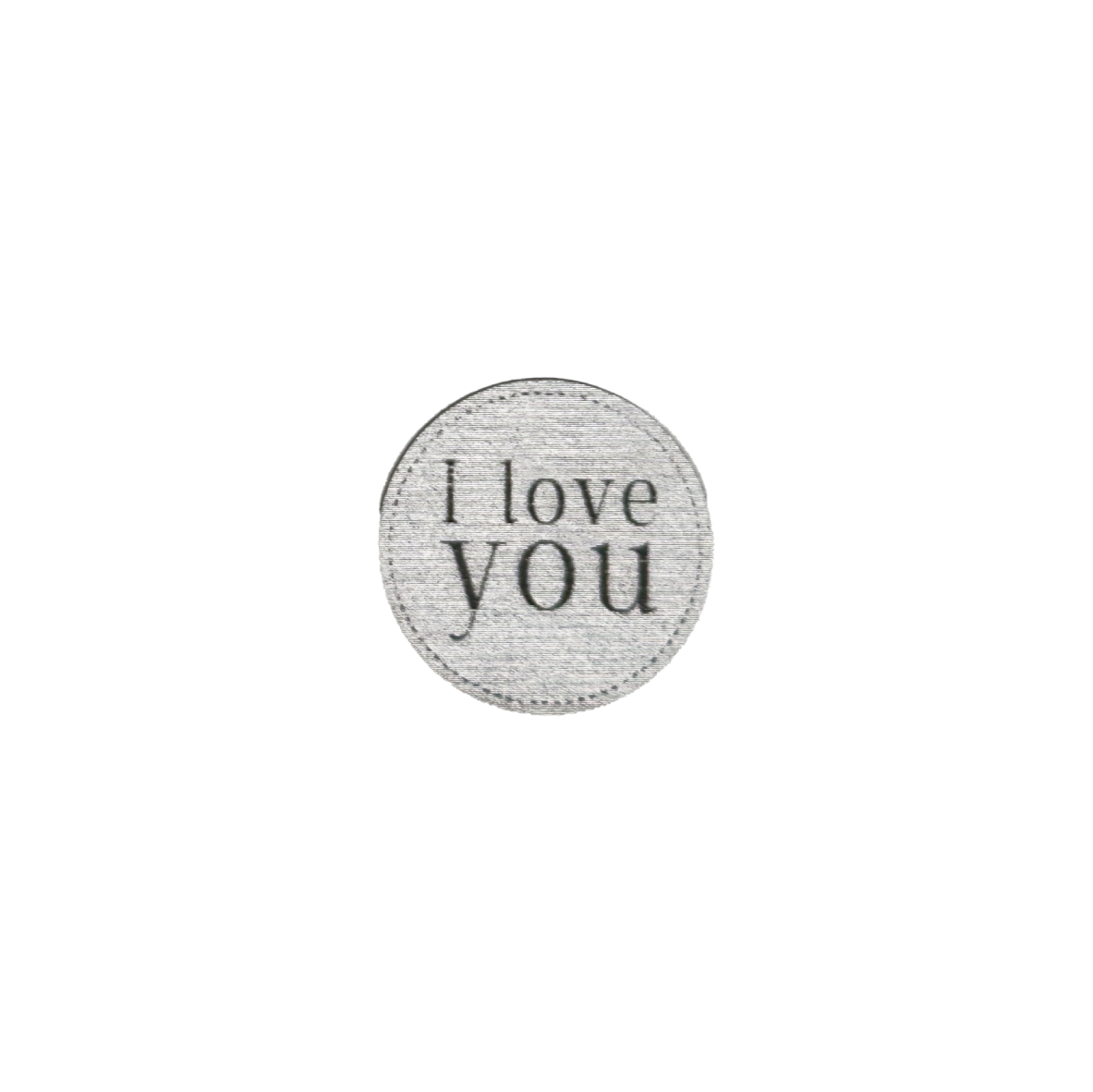 Kunstlederlabel "I love you"