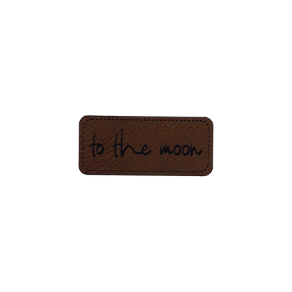 Kunstlederlabel "to the moon"