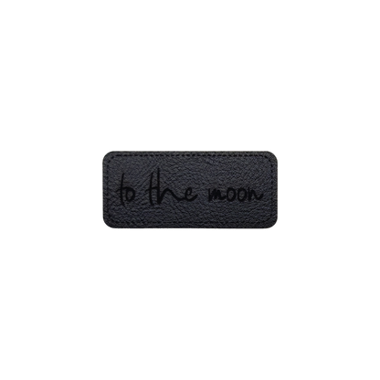 Kunstlederlabel "to the moon"