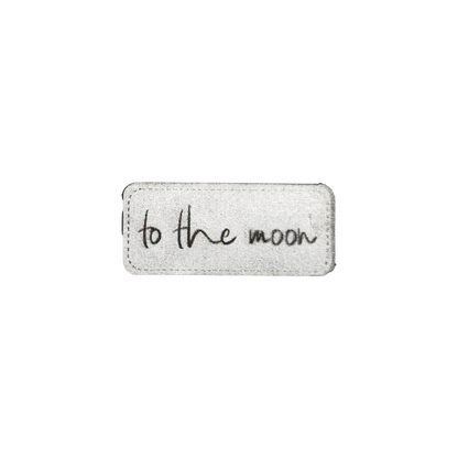 Kunstlederlabel "to the moon"