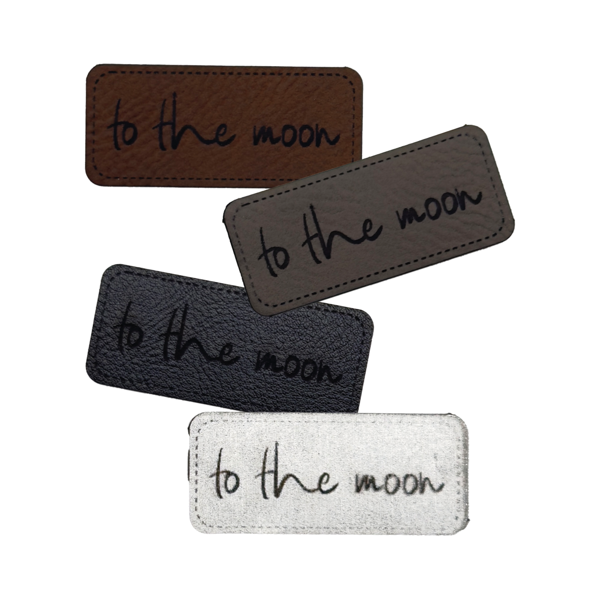 Kunstlederlabel "to the moon"