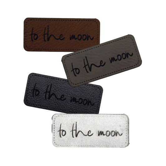 Kunstlederlabel "to the moon"