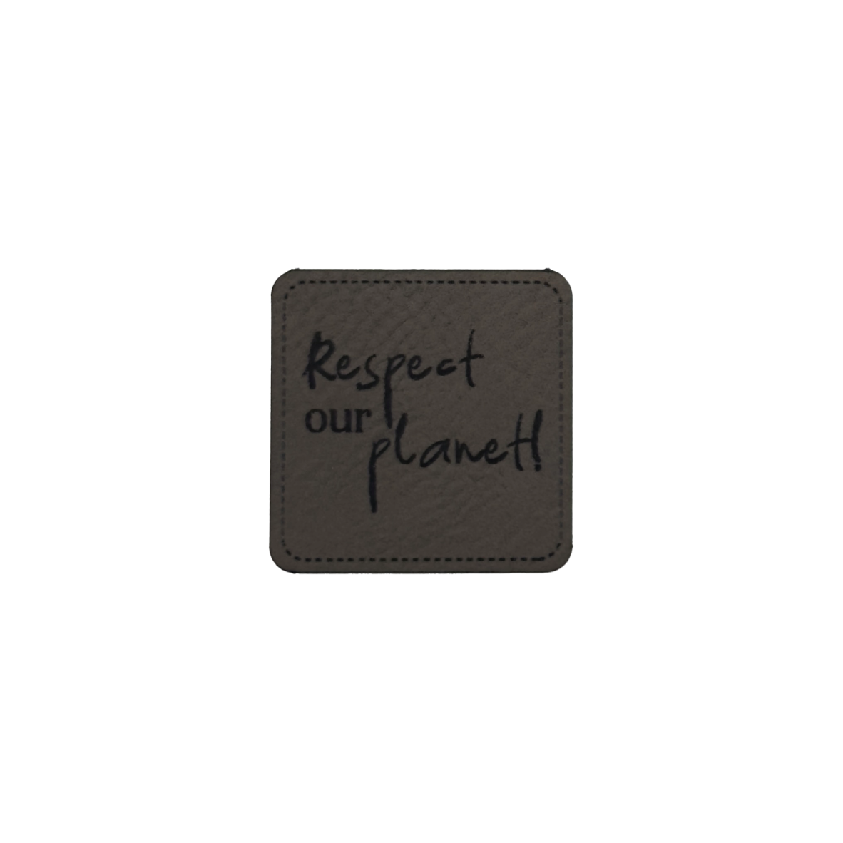 Kunstlederlabel "Respect our Planet"