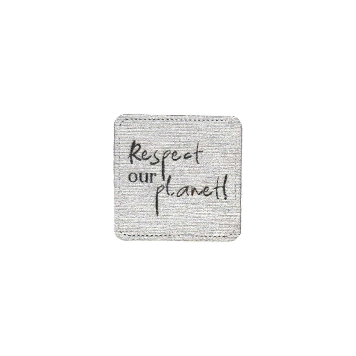 Kunstlederlabel "Respect our Planet"