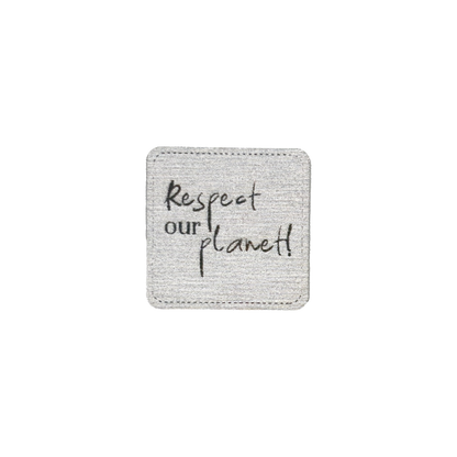 Kunstlederlabel "Respect our Planet"