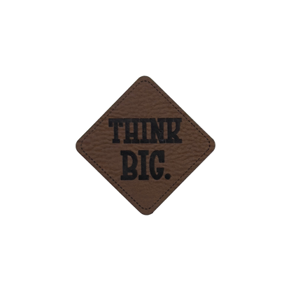 Kunstlederlabel "Think big"