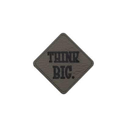 Kunstlederlabel "Think big"