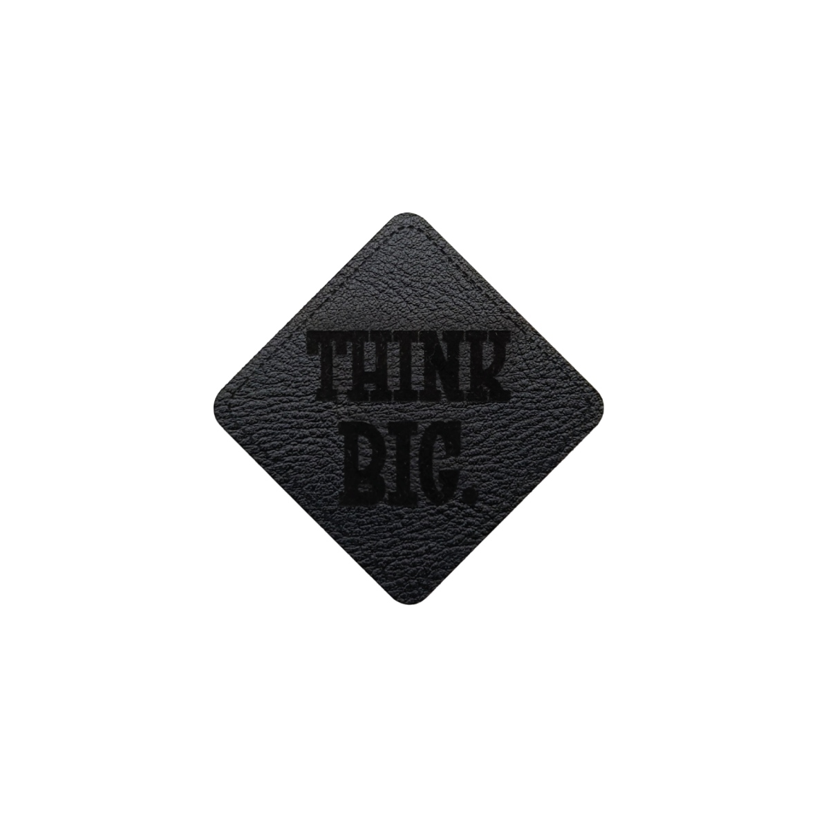 Kunstlederlabel "Think big"