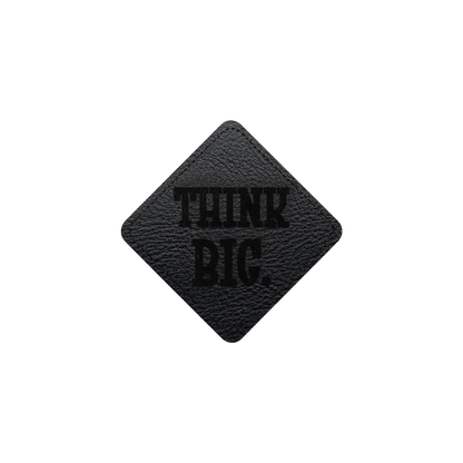 Kunstlederlabel "Think big"