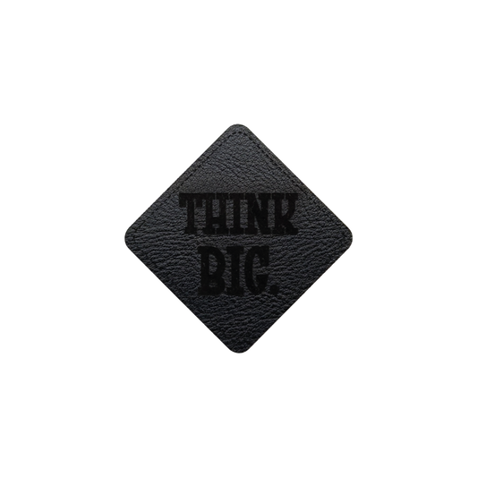 Kunstlederlabel "Think big"