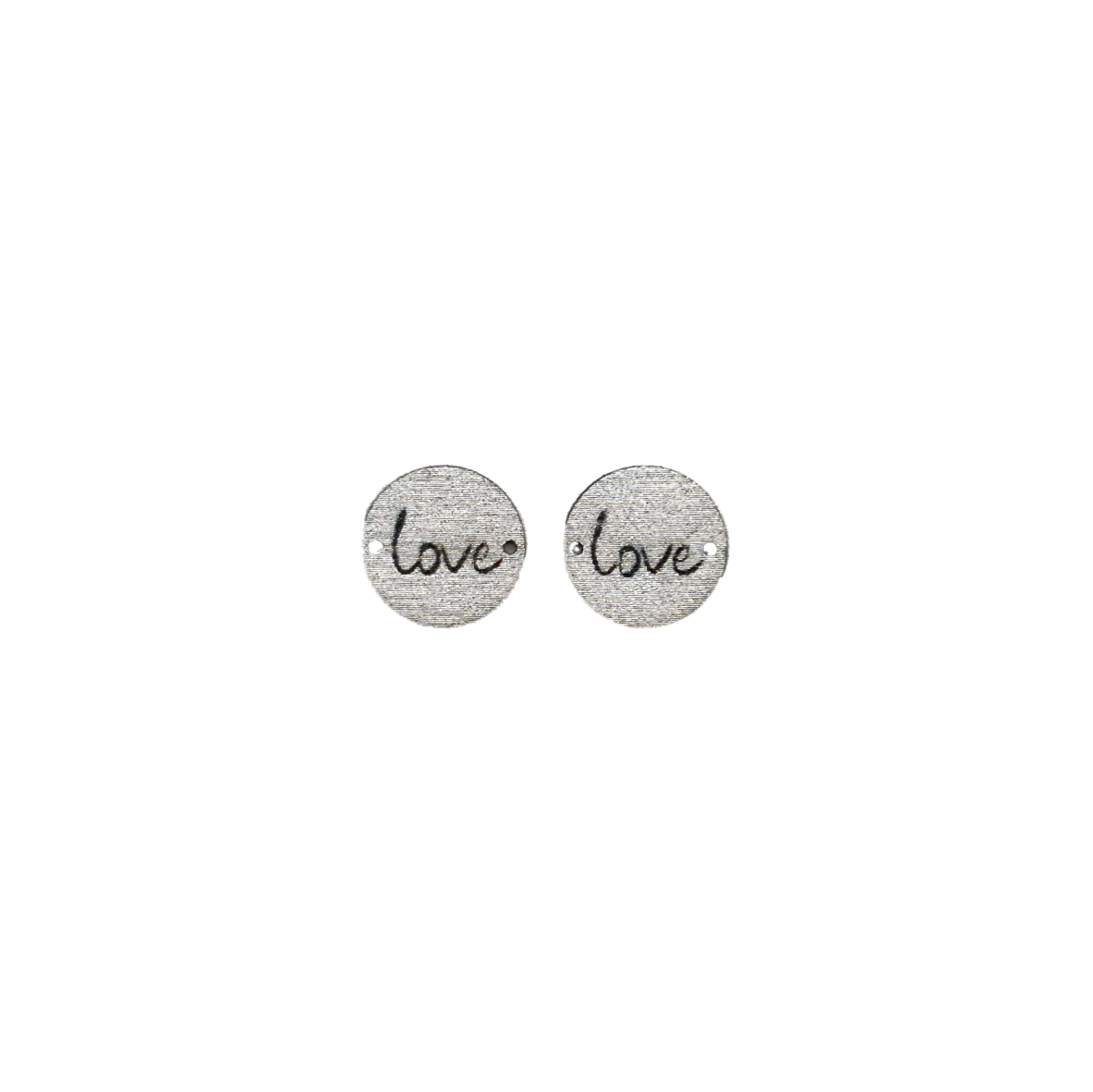 2 Mini-Kunstlederlabel "love"