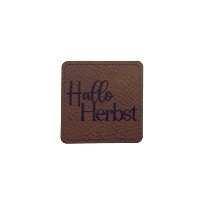 Kunstlederlabel "Hallo Herbst"