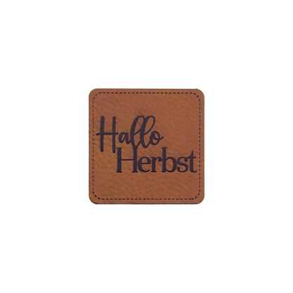 Kunstlederlabel "Hallo Herbst"