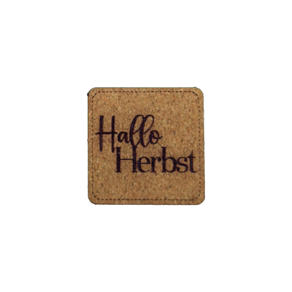 Kunstlederlabel "Hallo Herbst"