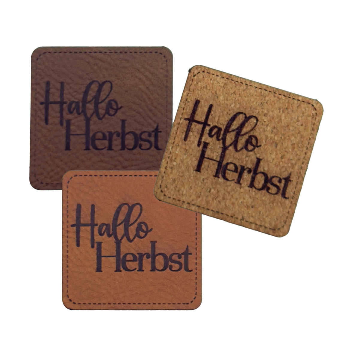 Kunstlederlabel "Hallo Herbst"