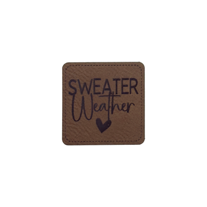 Kunstlederlabel "Sweater Weather"