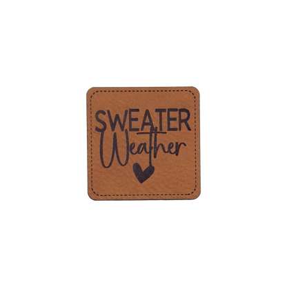 Kunstlederlabel "Sweater Weather"