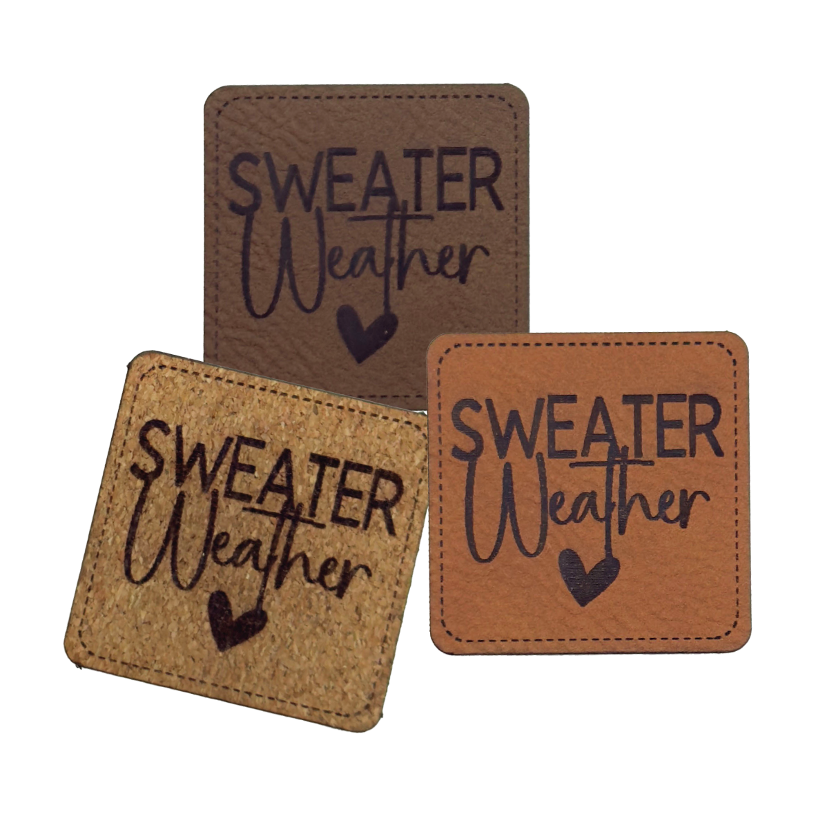 Kunstlederlabel "Sweater Weather"