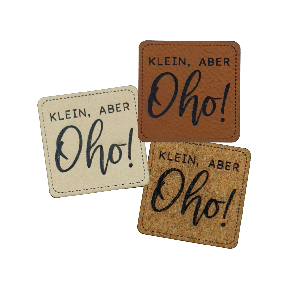 Kunstlederlabel "Klein aber Oho"