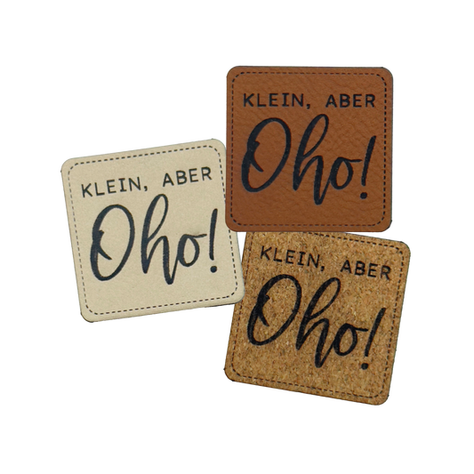 Kunstlederlabel "Klein aber Oho"