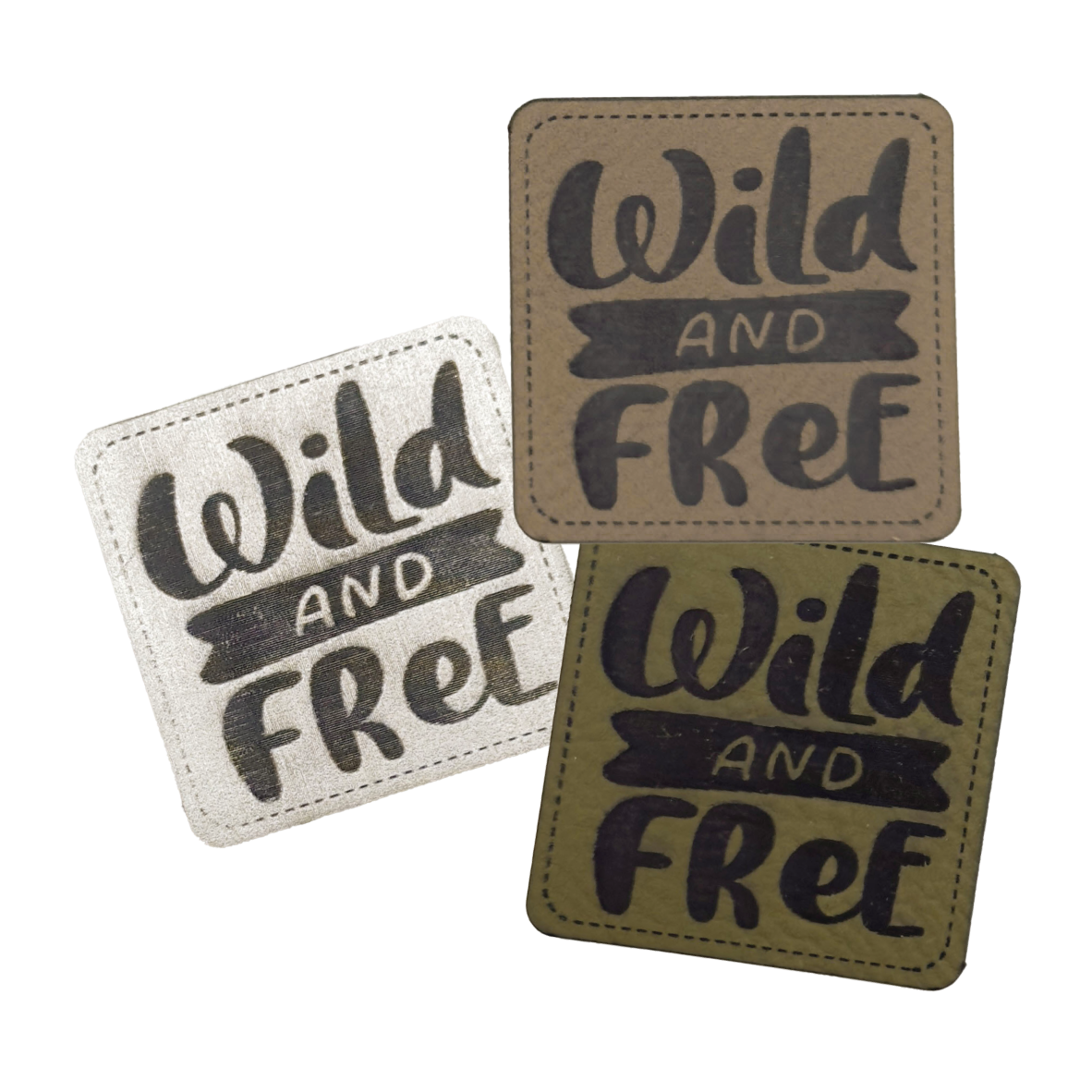 Kunstlederlabel "Wild and Free"