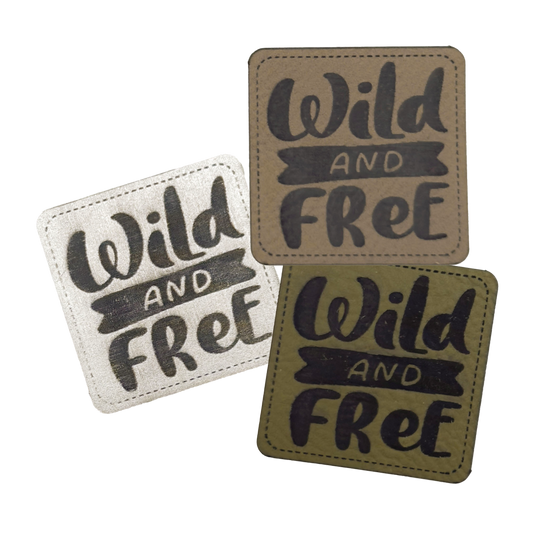 Kunstlederlabel "Wild and Free"