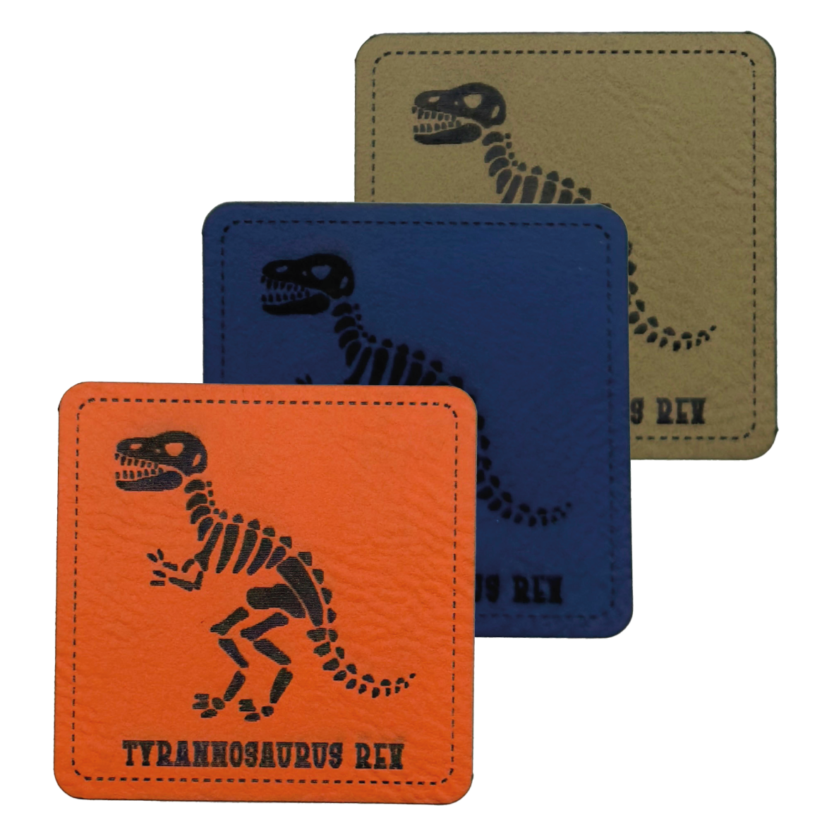 artificial leather label "Dino Skeleton Tyrannosaurus Rex 2"