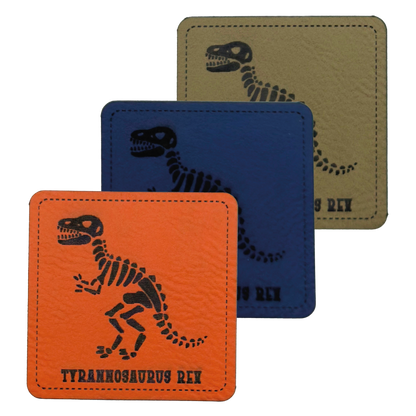 artificial leather label "Dino Skeleton Tyrannosaurus Rex 2"