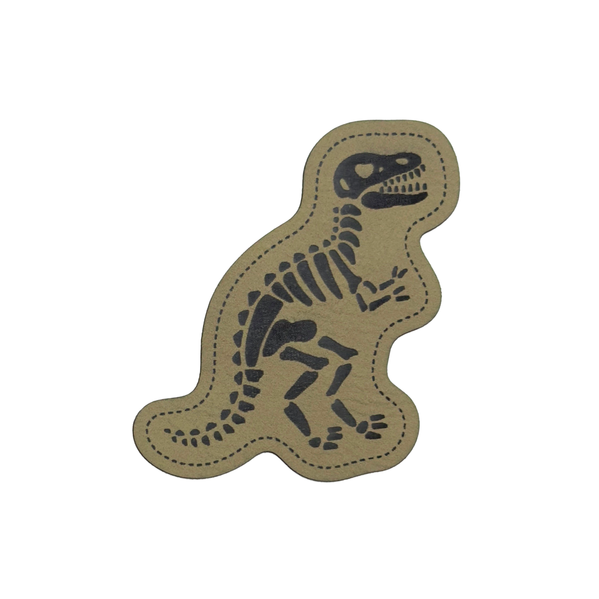 Faux leather label “Dino skeleton TRex”