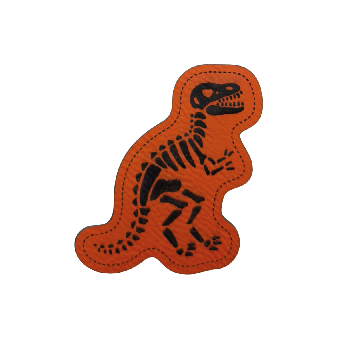 Faux leather label “Dino skeleton TRex”