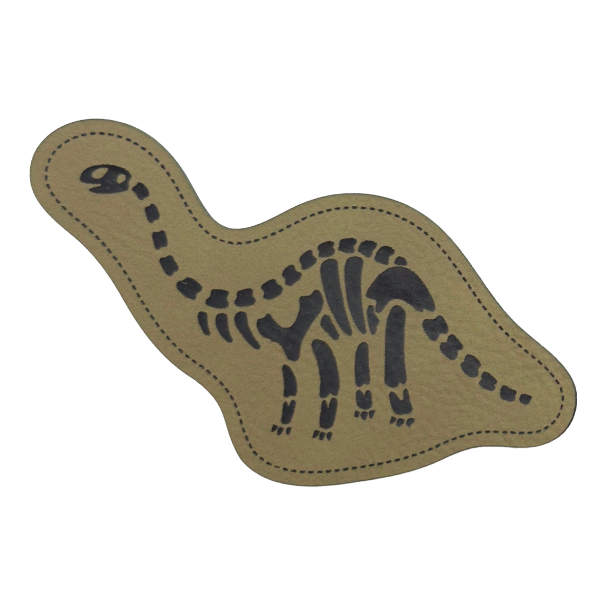 artificial leather label "Dino Skeleton Brachiosaurus"