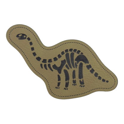 artificial leather label "Dino Skeleton Brachiosaurus"