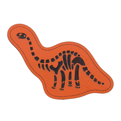 artificial leather label "Dino Skeleton Brachiosaurus"