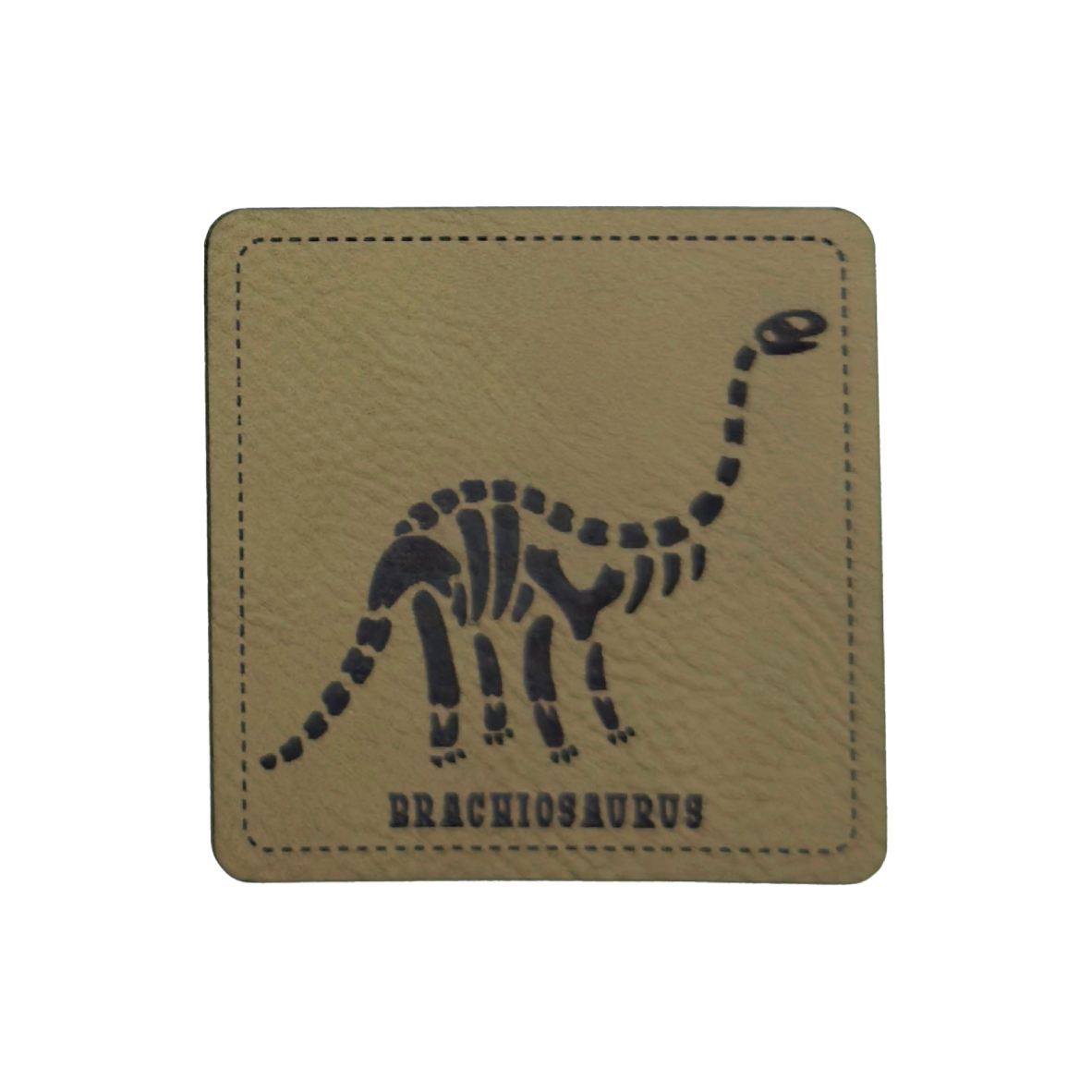 artificial leather label "Dino Skeleton Brachiosaurus 2"